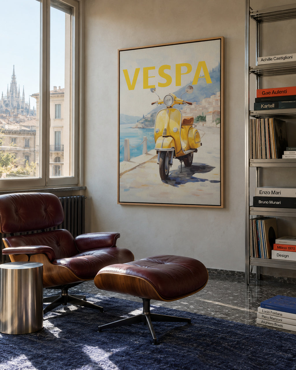 Vespa - Framed canvas in an interior