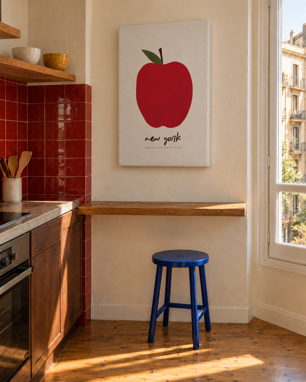 The Big Apple, NYC - Unframed canvas in an interior
