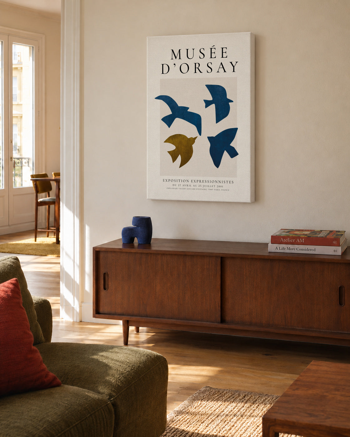 Musée d'Orsay Exhibition Poster - Unframed canvas in an interior