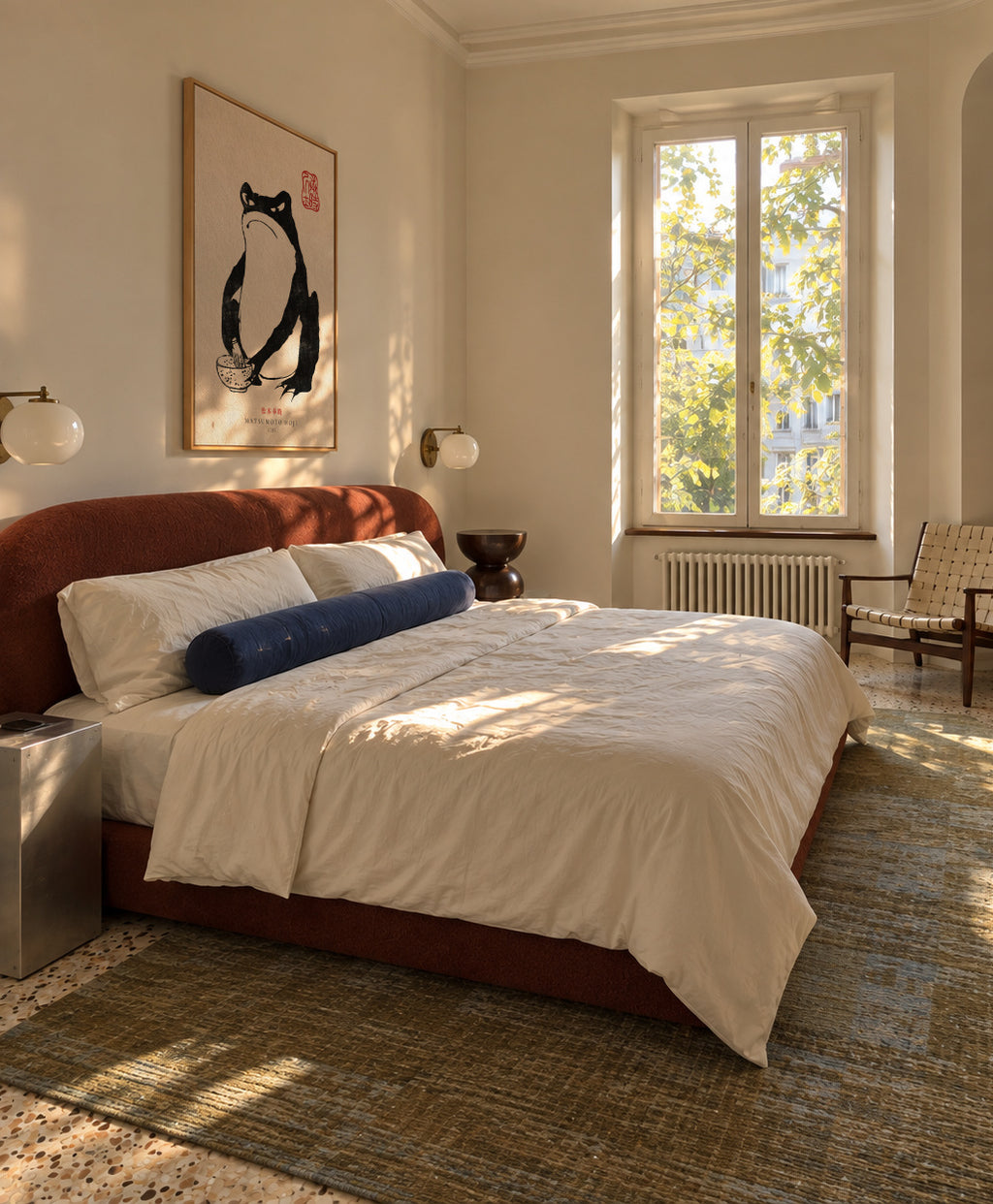 Matsumoto Hoji, Frog II - Framed canvas in an interior