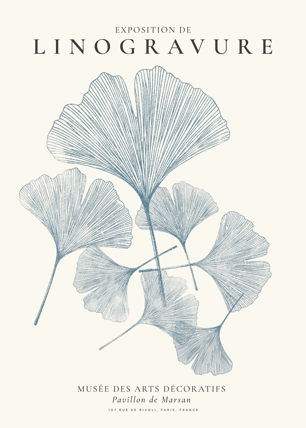 Exposition de linogravure, Ginkgo leaves