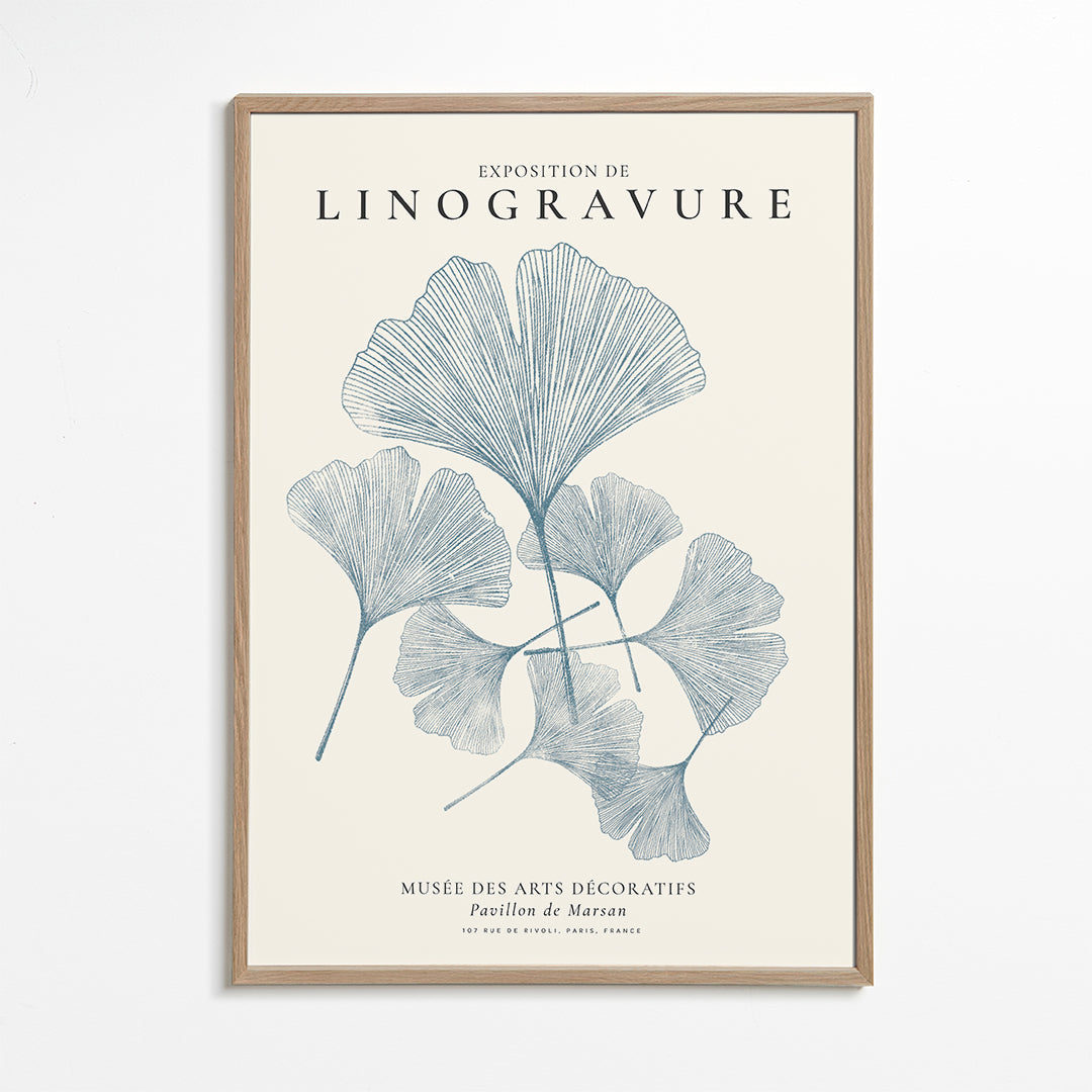 Exposition de linogravure, Ginkgo leaves