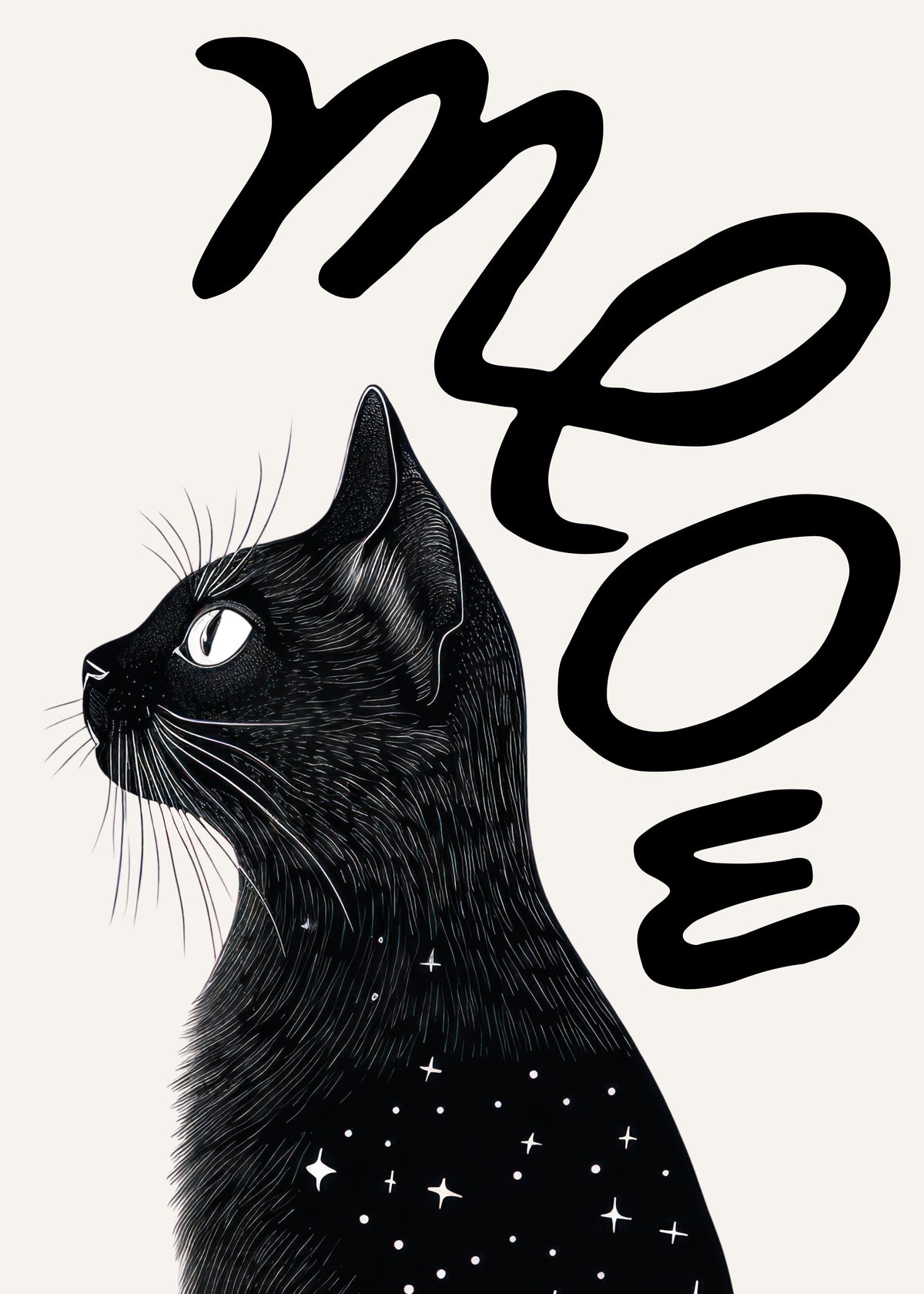 Meow (Cat portrait) - Unframed art print
