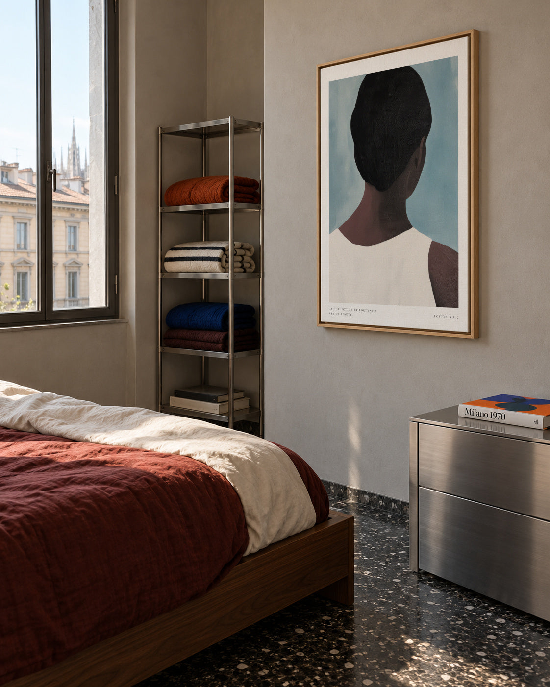 La collection de portraits - Poster No. 2 - Framed canvas in an interior