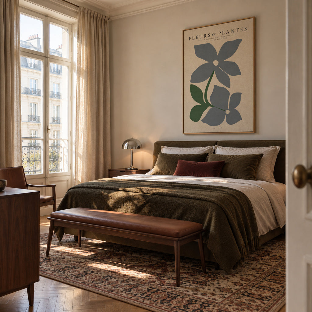 Botanical, Fleurs et plantes - Poster No. 4 - Framed canvas in an interior