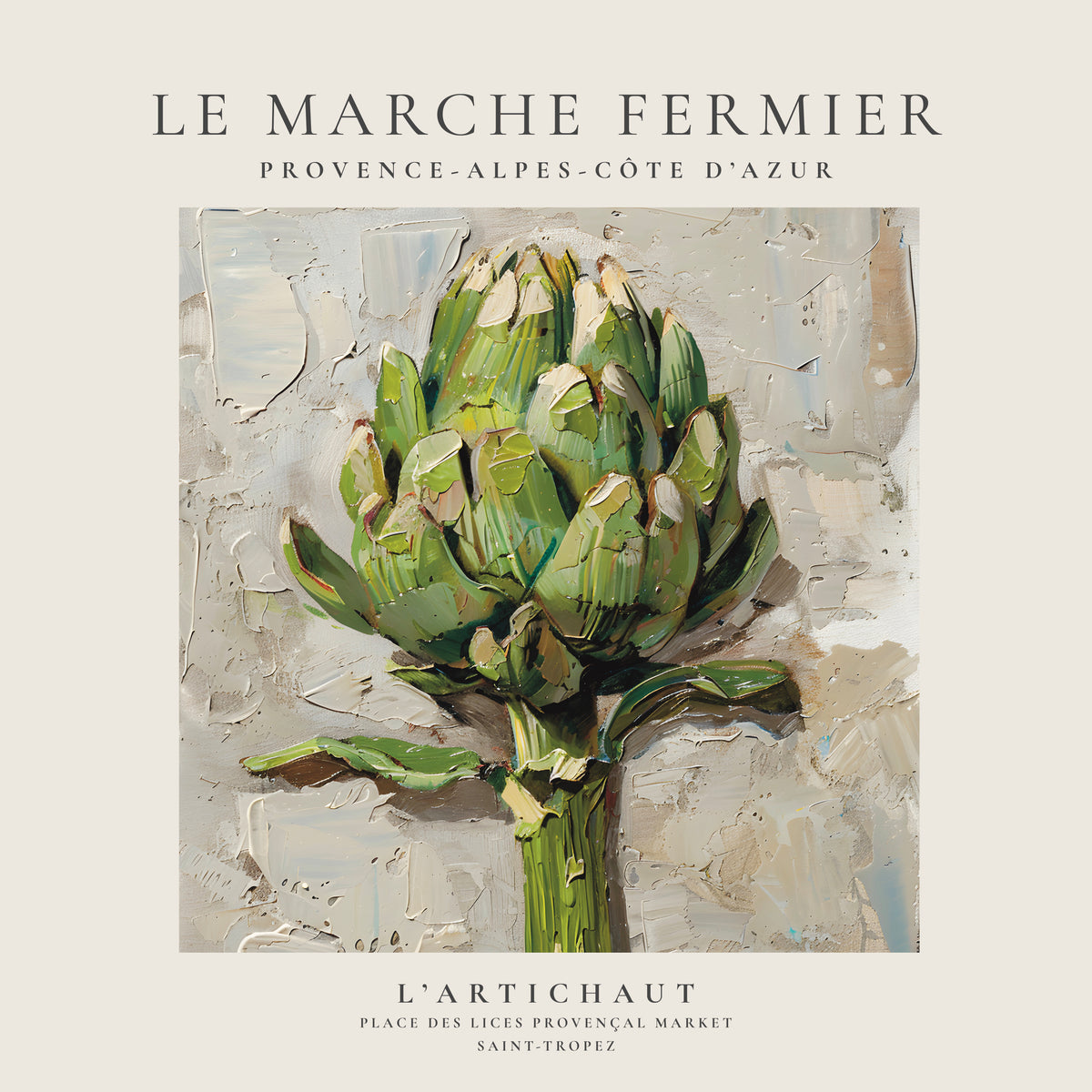 Le marche fermier - L’Artichaut - SQUARE - Unframed art print