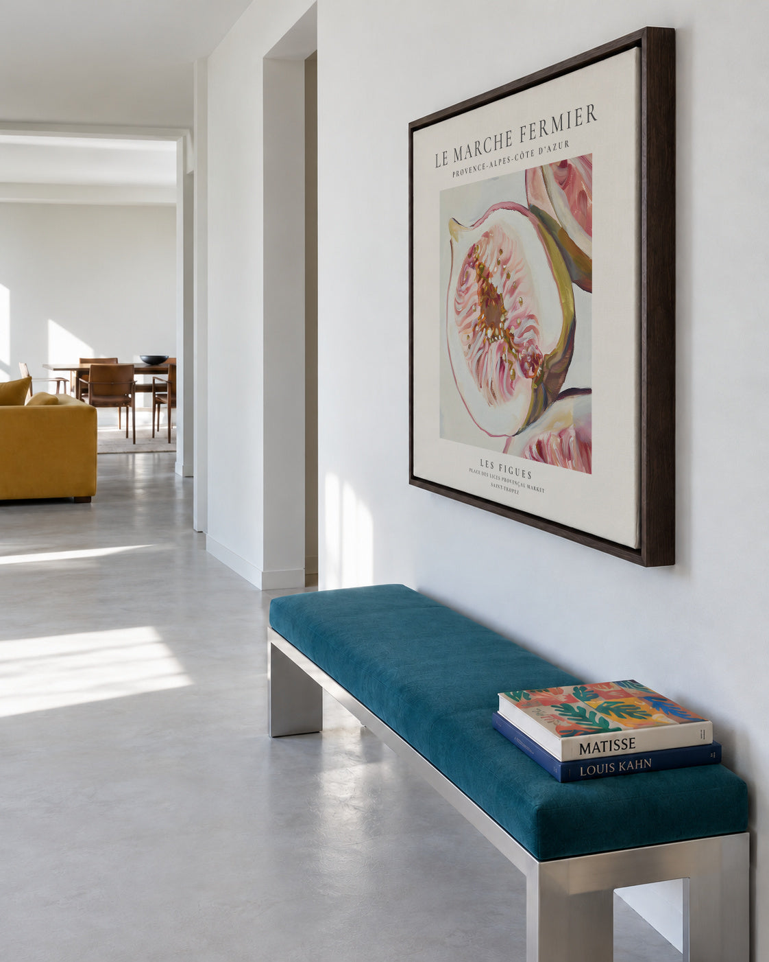 Le marche fermier - LES FIGUES - SQUARE - Framed canvas in an interior