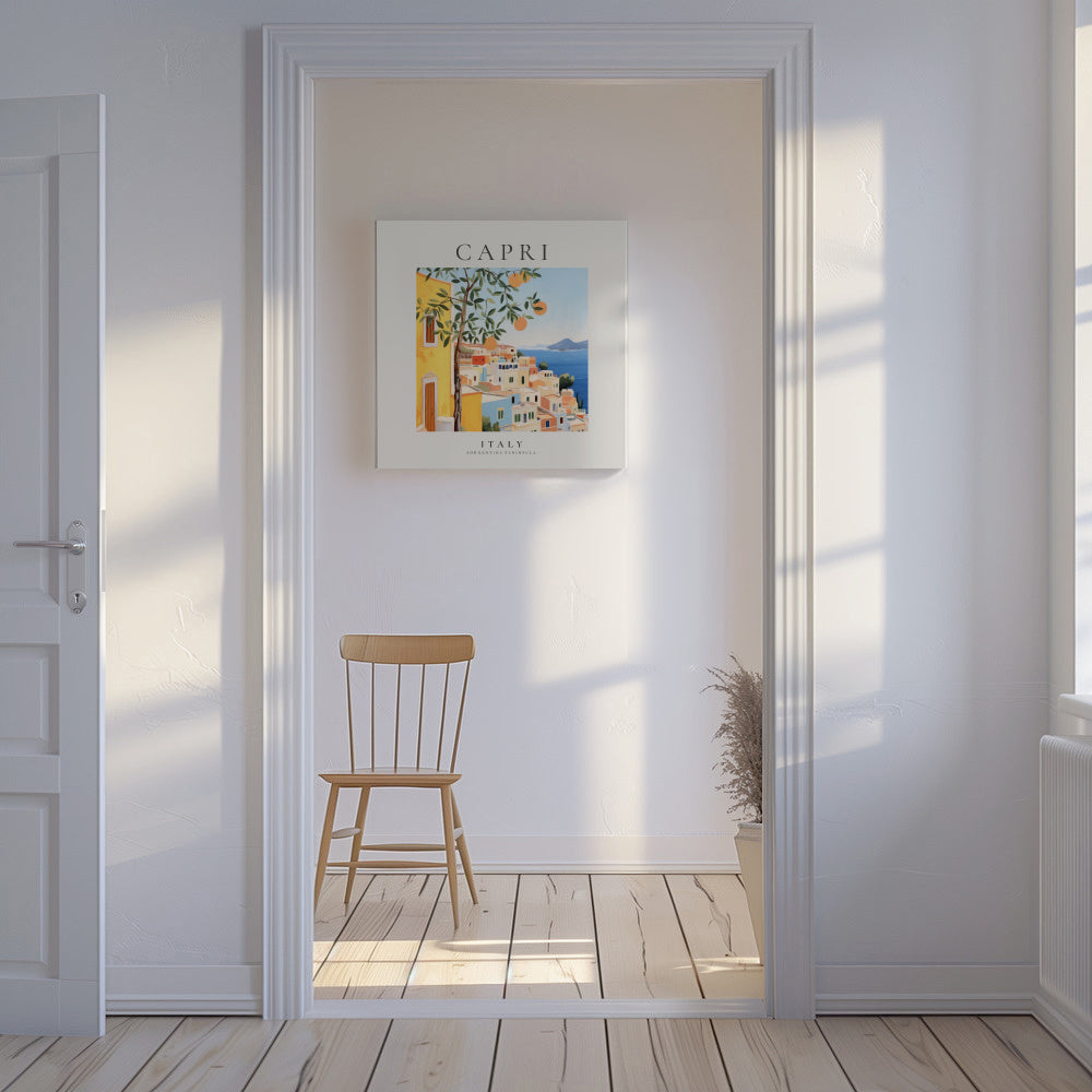 Capri, Italy - SQUARE - Unframed canvas in an interior
