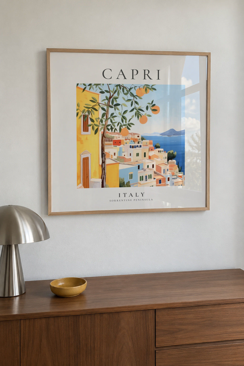 Capri, Italy - SQUARE - Framed poster in an interior