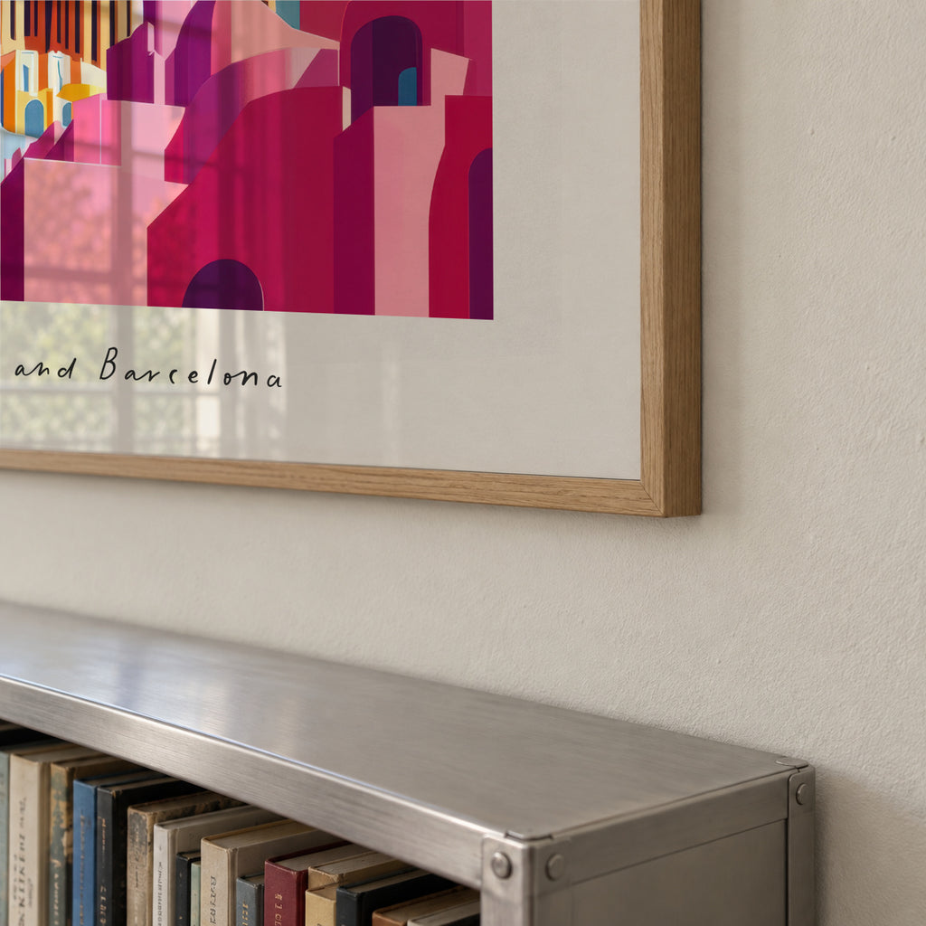 Barcelona - SQUARE - Framed poster detail
