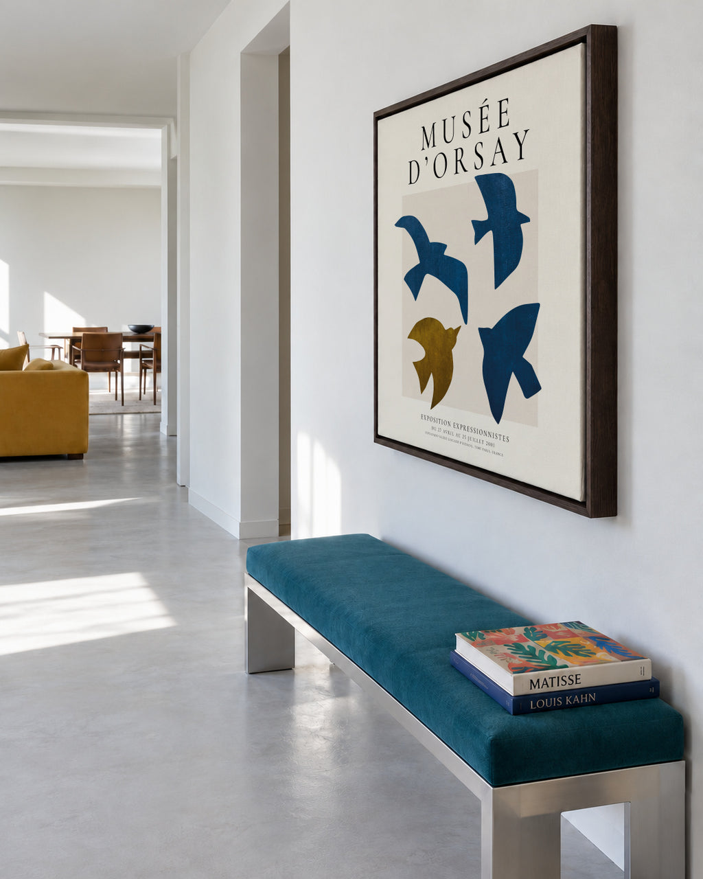 Musée d'Orsay Exhibition Poster - SQUARE - Framed canvas in an interior