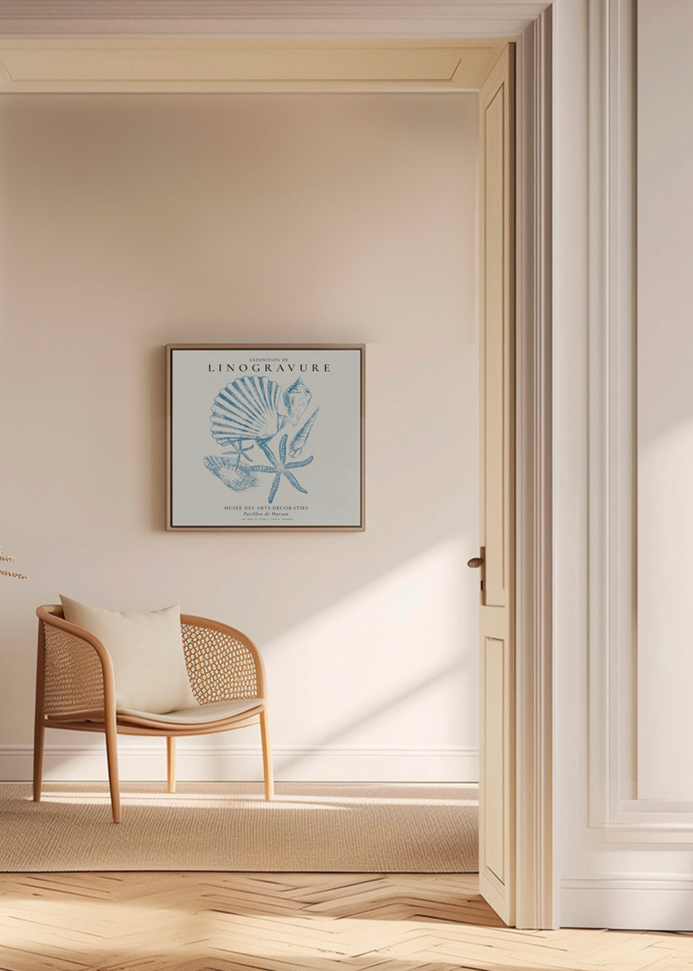 Exposition de linogravure, Sealife (la vie marine) - SQUARE