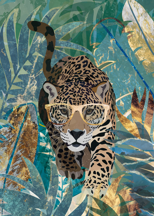 Curious jaguar in the jungle