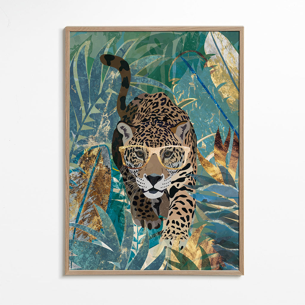 Curious jaguar in the jungle