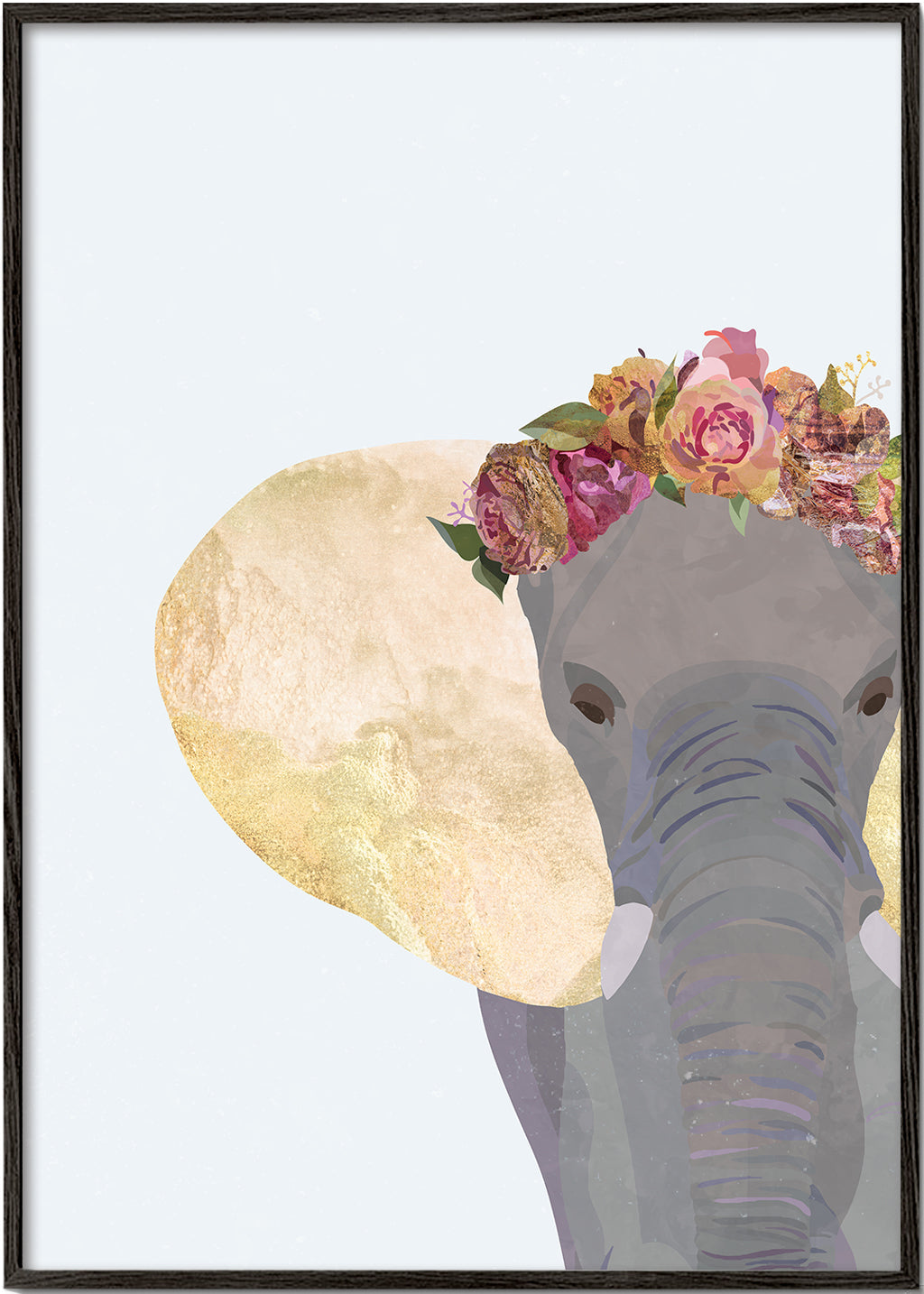 Boho golden elephant