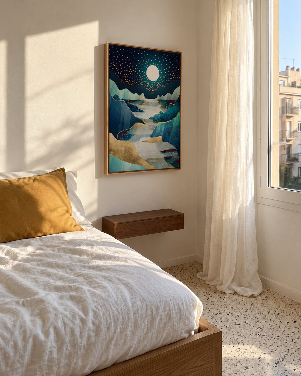 Moon Glow - Framed canvas in an interior