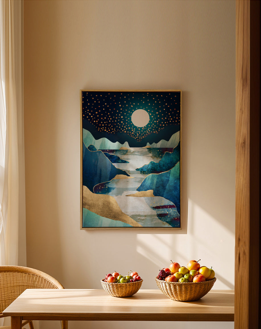 Moon Glow - Framed canvas in an interior