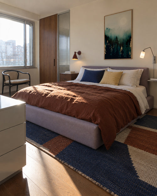 Forest Glow - Framed poster in an interior