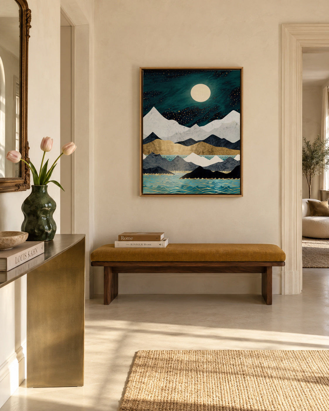 Ocean Stars - Framed canvas in an interior