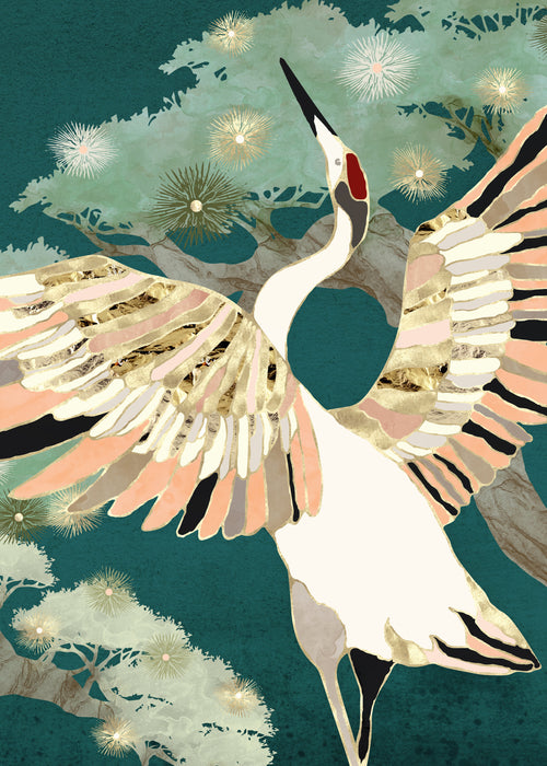 Golden Crane - Unframed art print