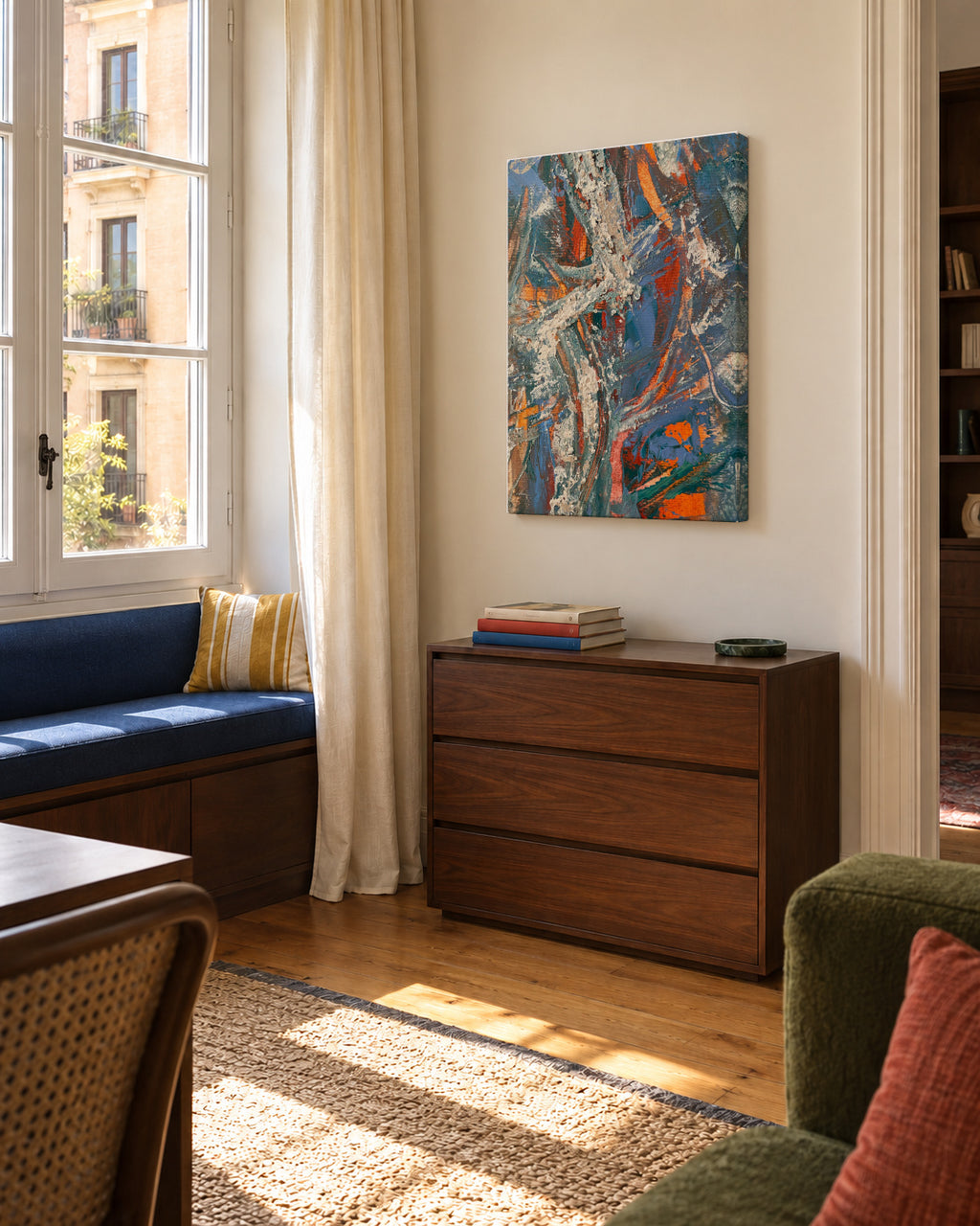 Geiser - Unframed canvas in an interior