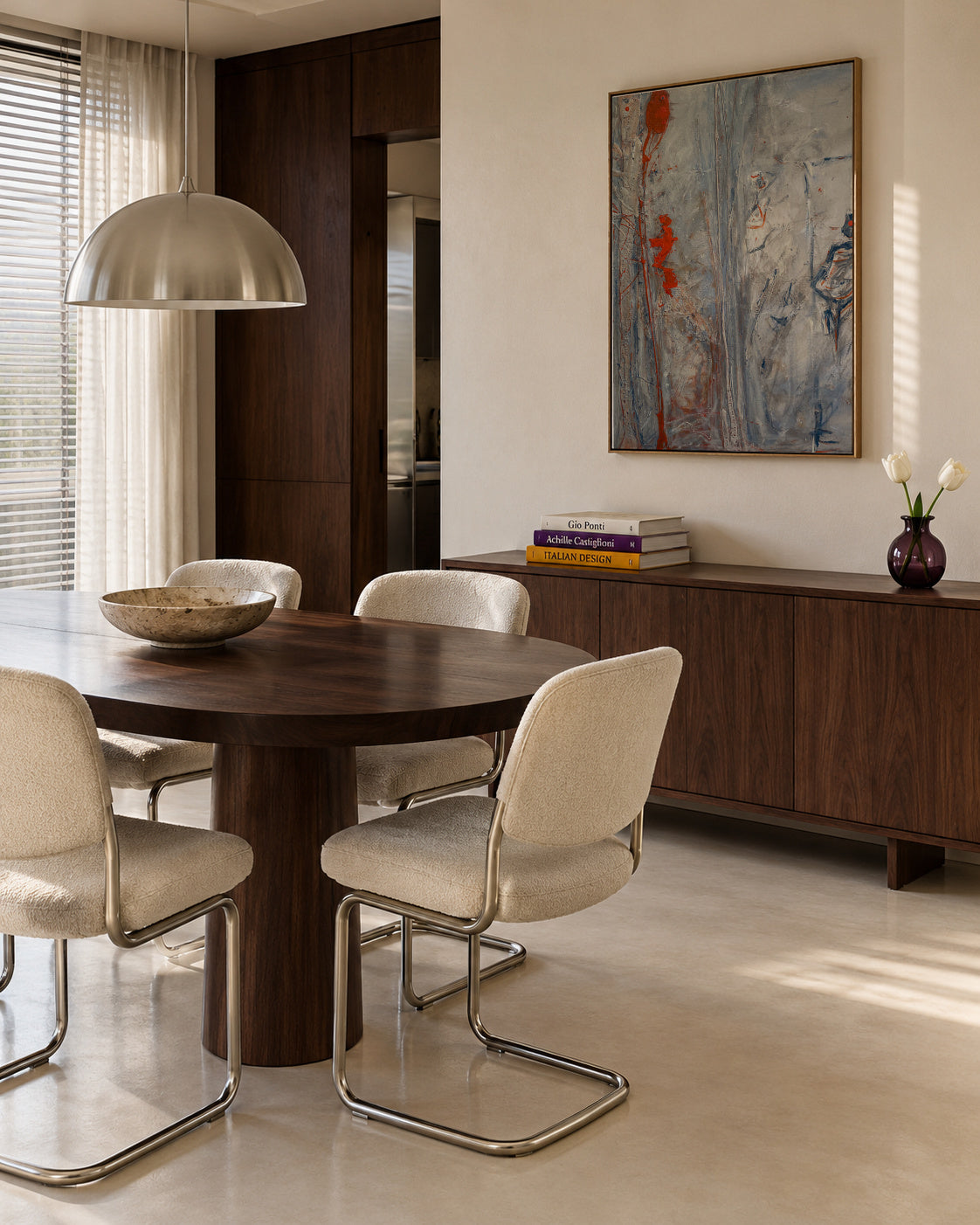 Two worlds - Framed canvas in an interior