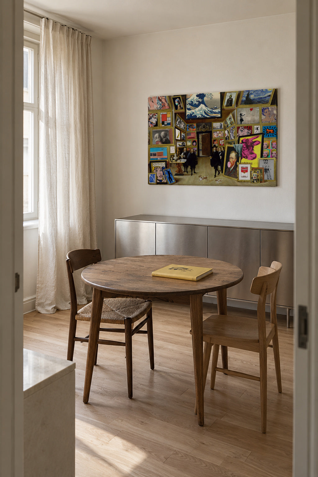 Modern art gallery - Unframed canvas in an interior