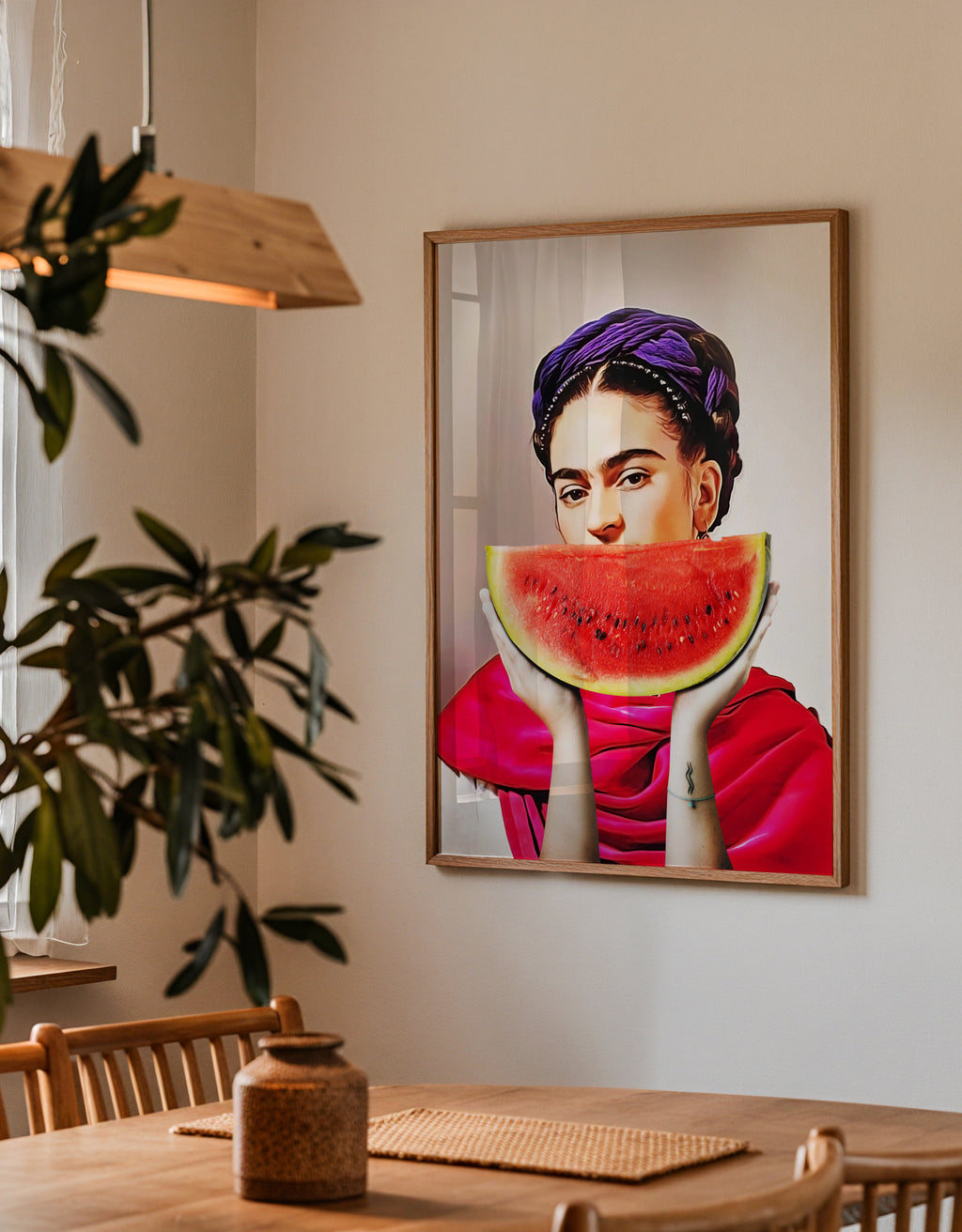 Watermelon Frida - Framed poster detail