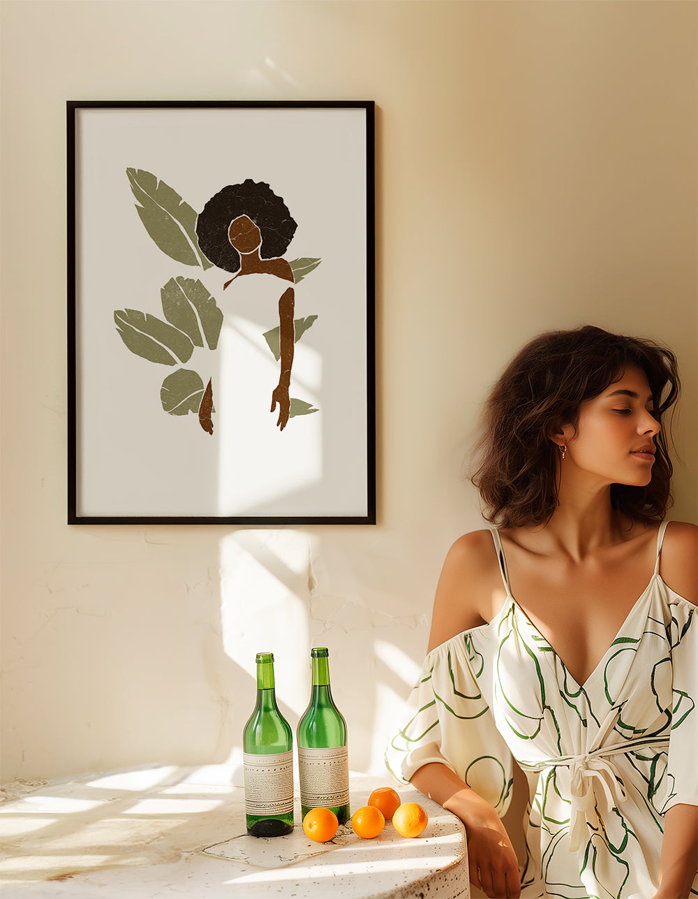 Boho Bird of Paradise Leaves I