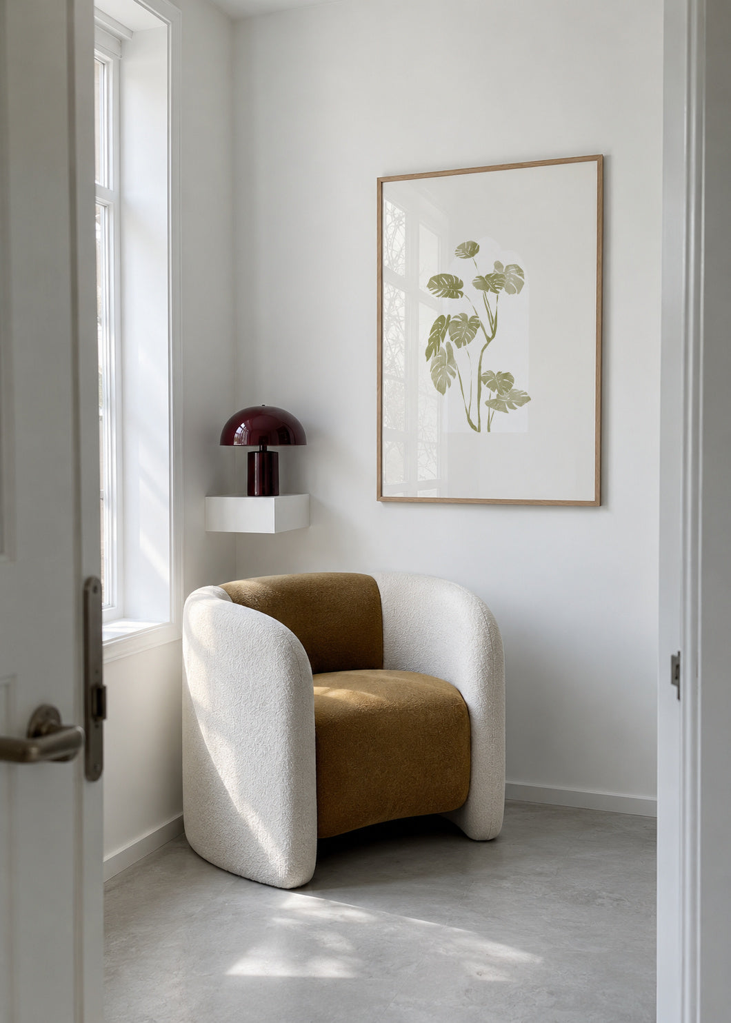 Tropical Window VI - Framed poster in an interior