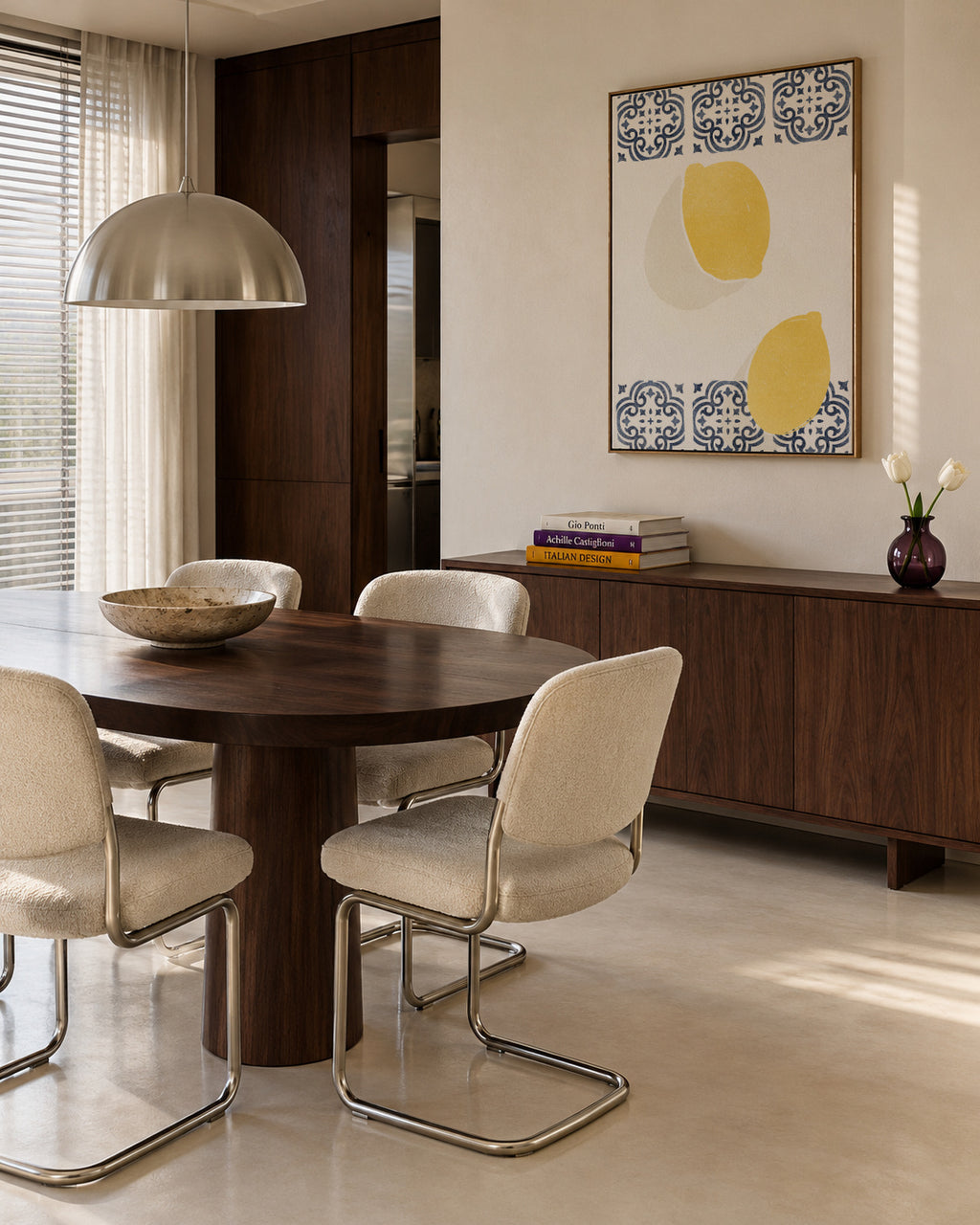 Lemons and Azulejos - Framed canvas in an interior