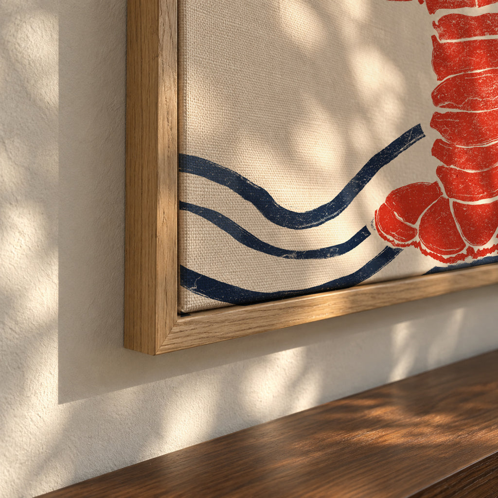 Lobster - Framed canvas detail