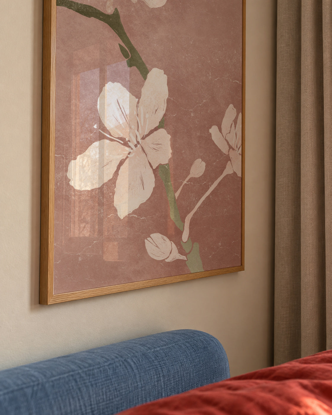 Pink Blossom II - Framed poster detail