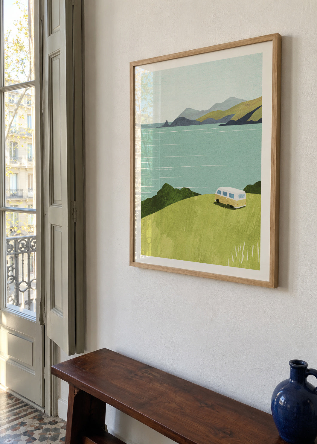 Van Life - Framed poster in an interior