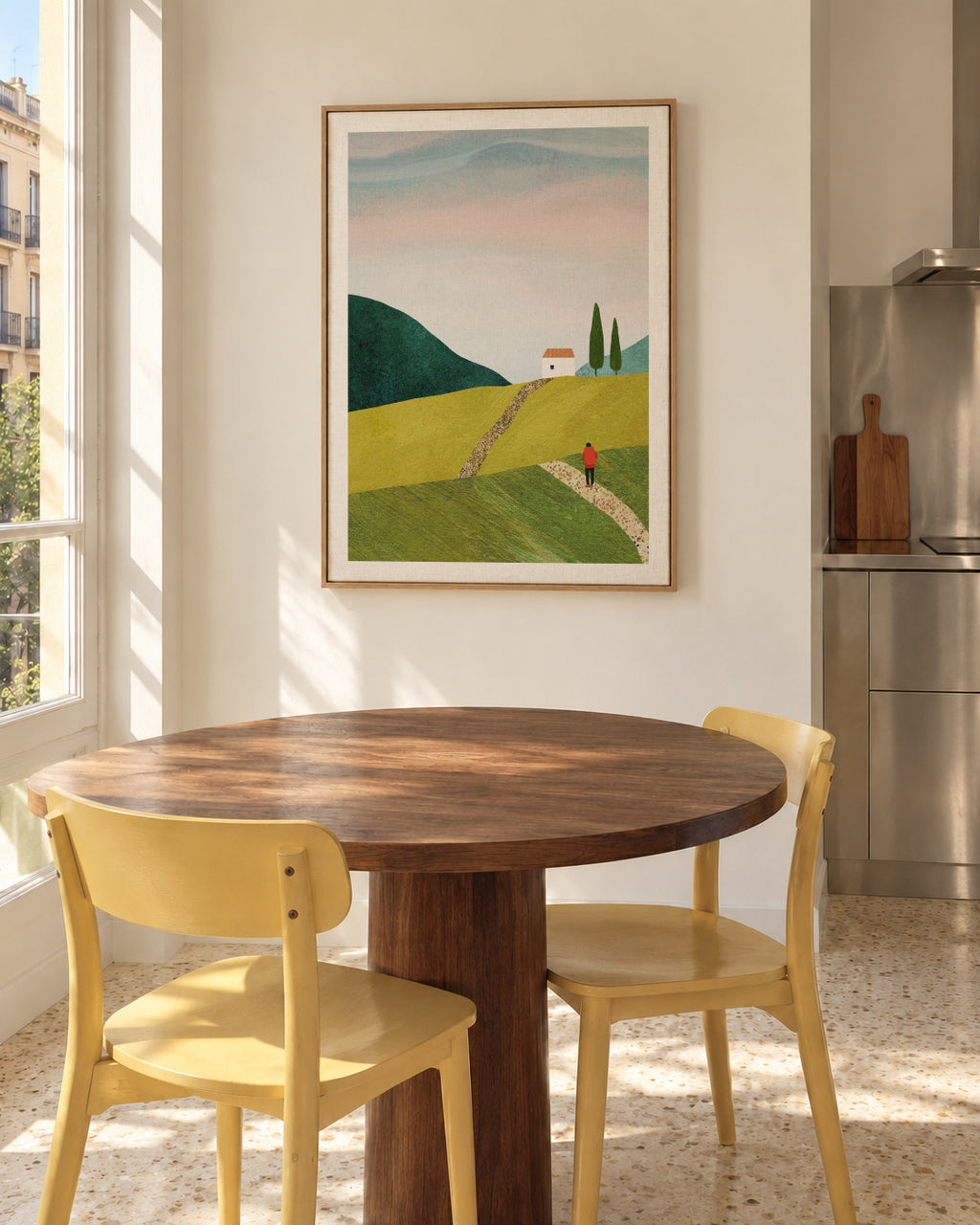 Walking Home - Framed canvas in an interior