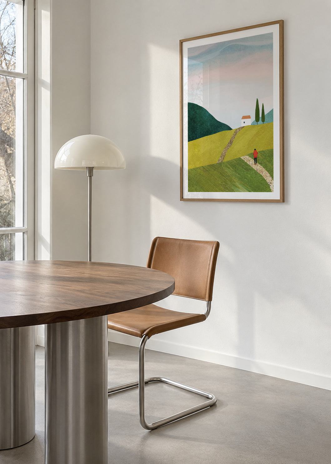 Walking Home - Framed poster in an interior