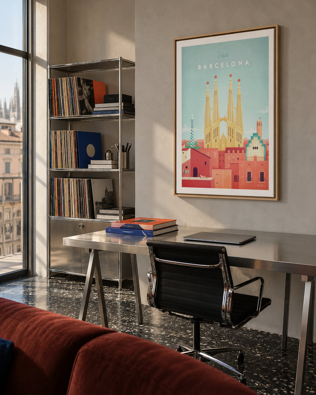 Barcelona - Framed canvas in an interior