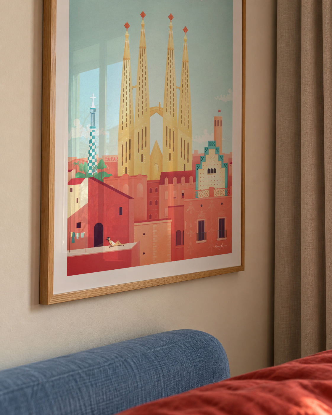 Barcelona - Framed poster detail
