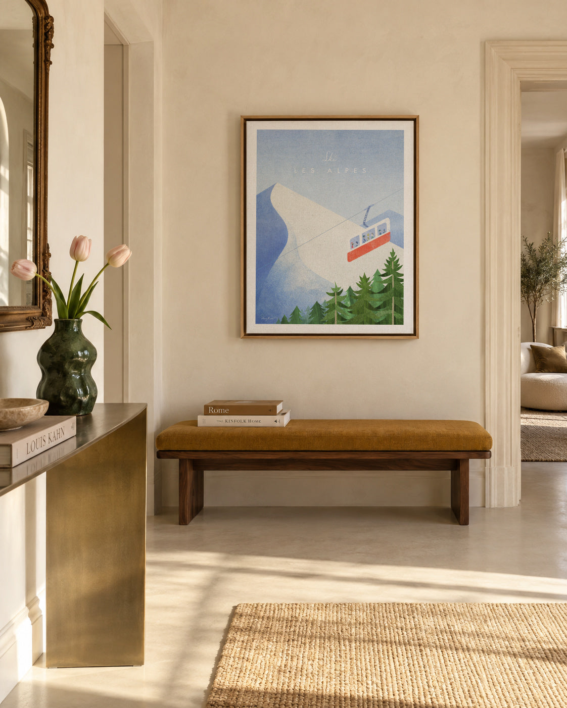 Les Alps - Framed canvas in an interior