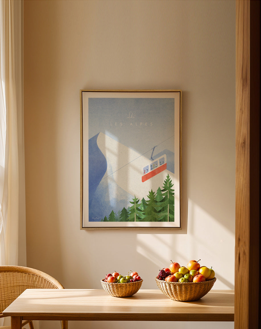 Les Alps - Framed canvas in an interior