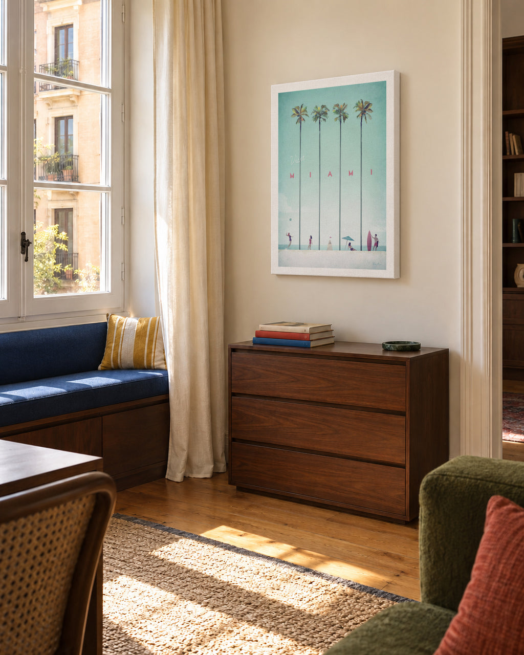 Miami - Unframed canvas in an interior