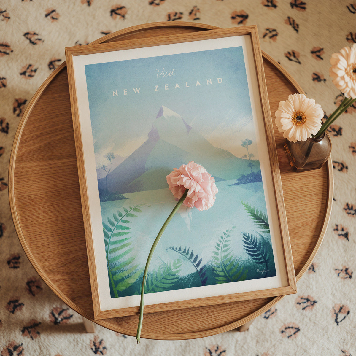 New Zealand - Framed poster in an interior