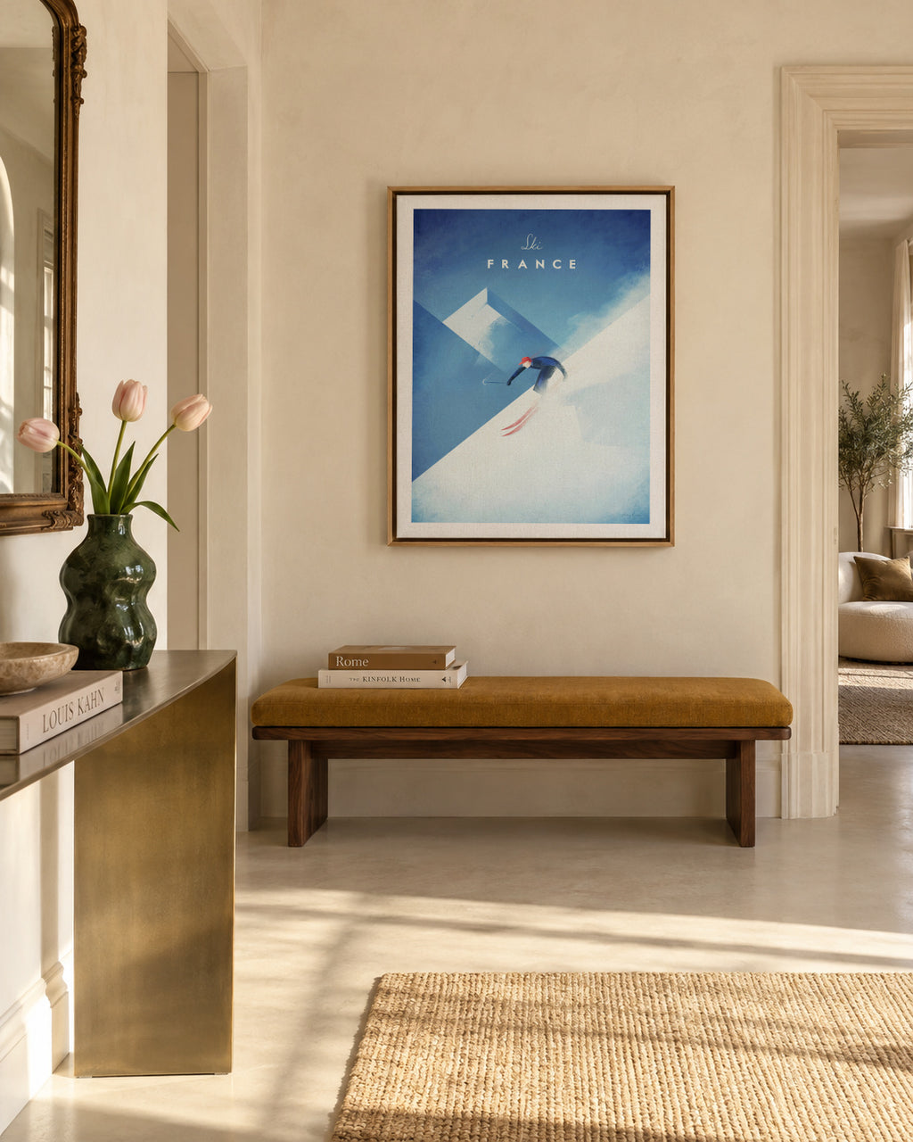 Ski France - Framed canvas in an interior