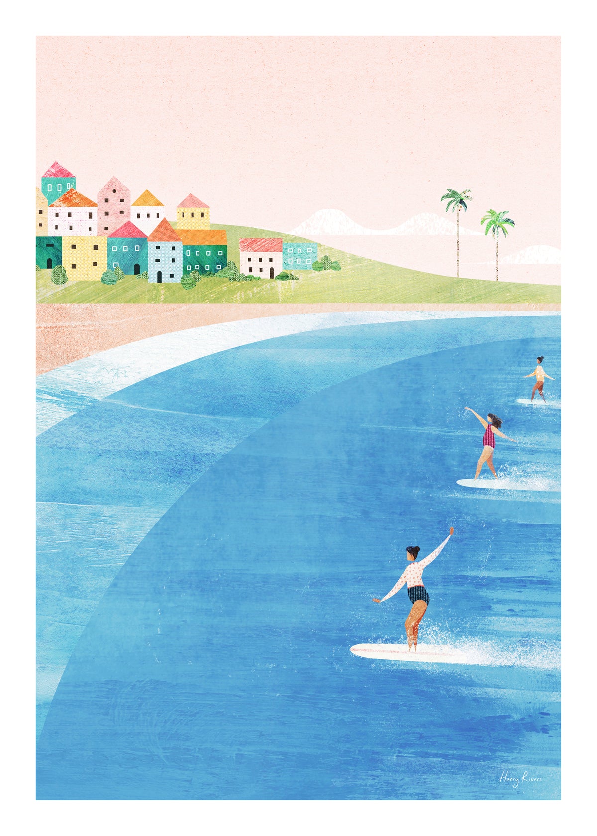 Surf Beach - Unframed art print