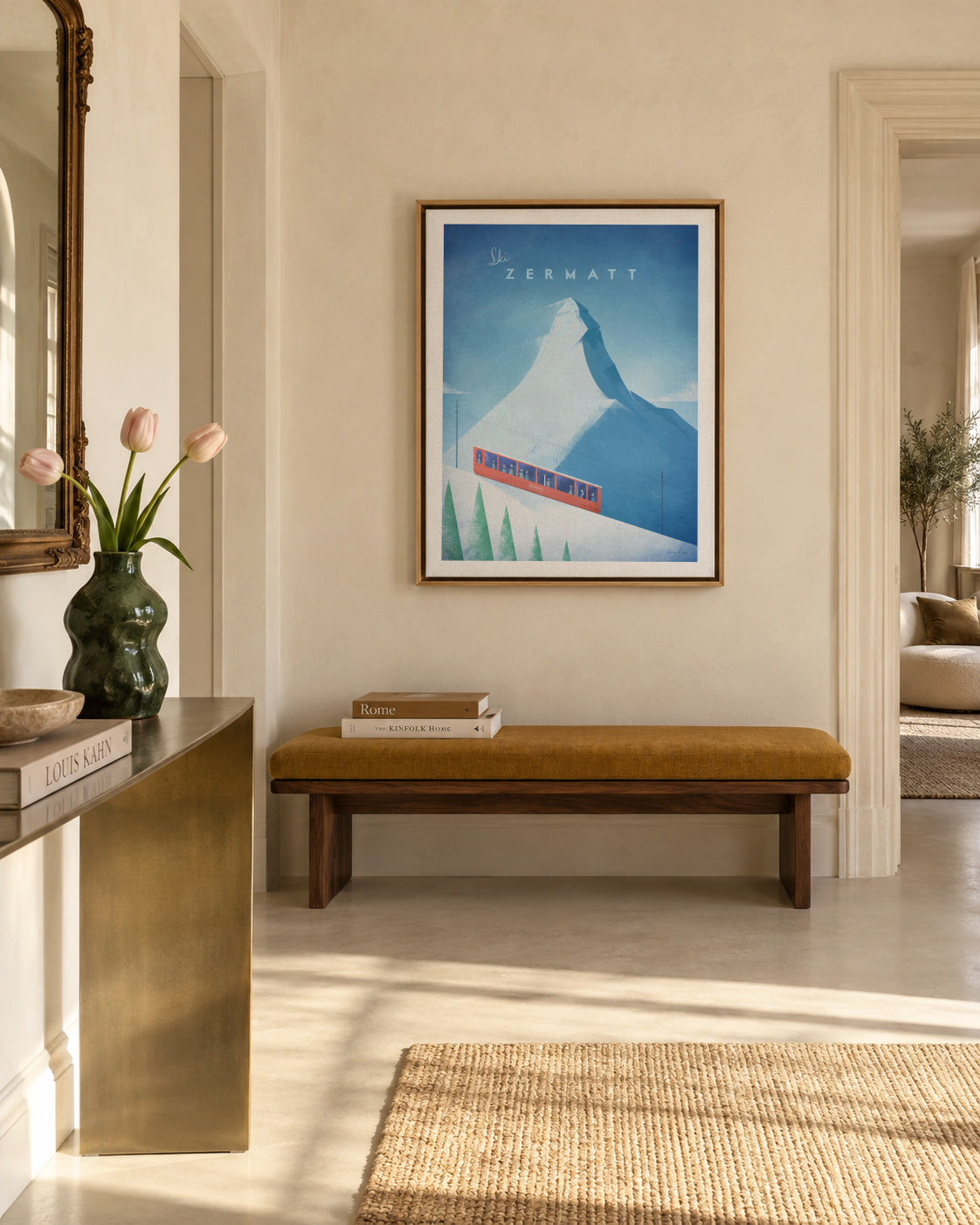 Zermatt - Framed canvas in an interior
