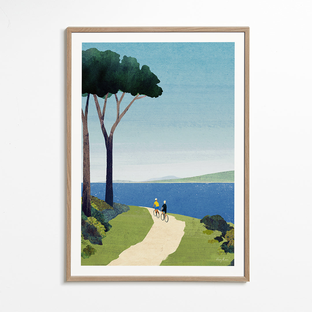 Landschaftskunst Cycling by the sea