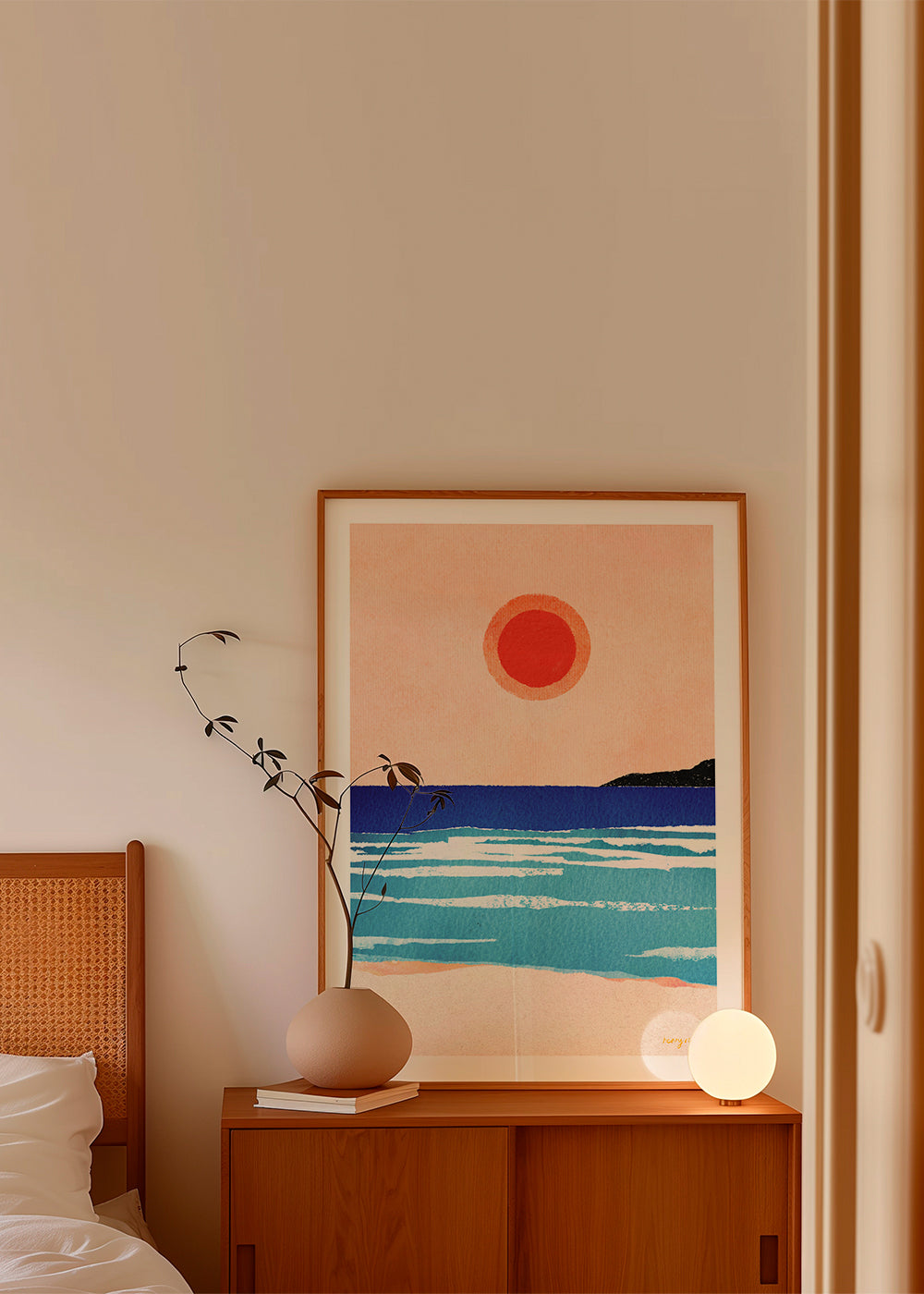 Landschaftskunst Ocean sunset- minimalist painting