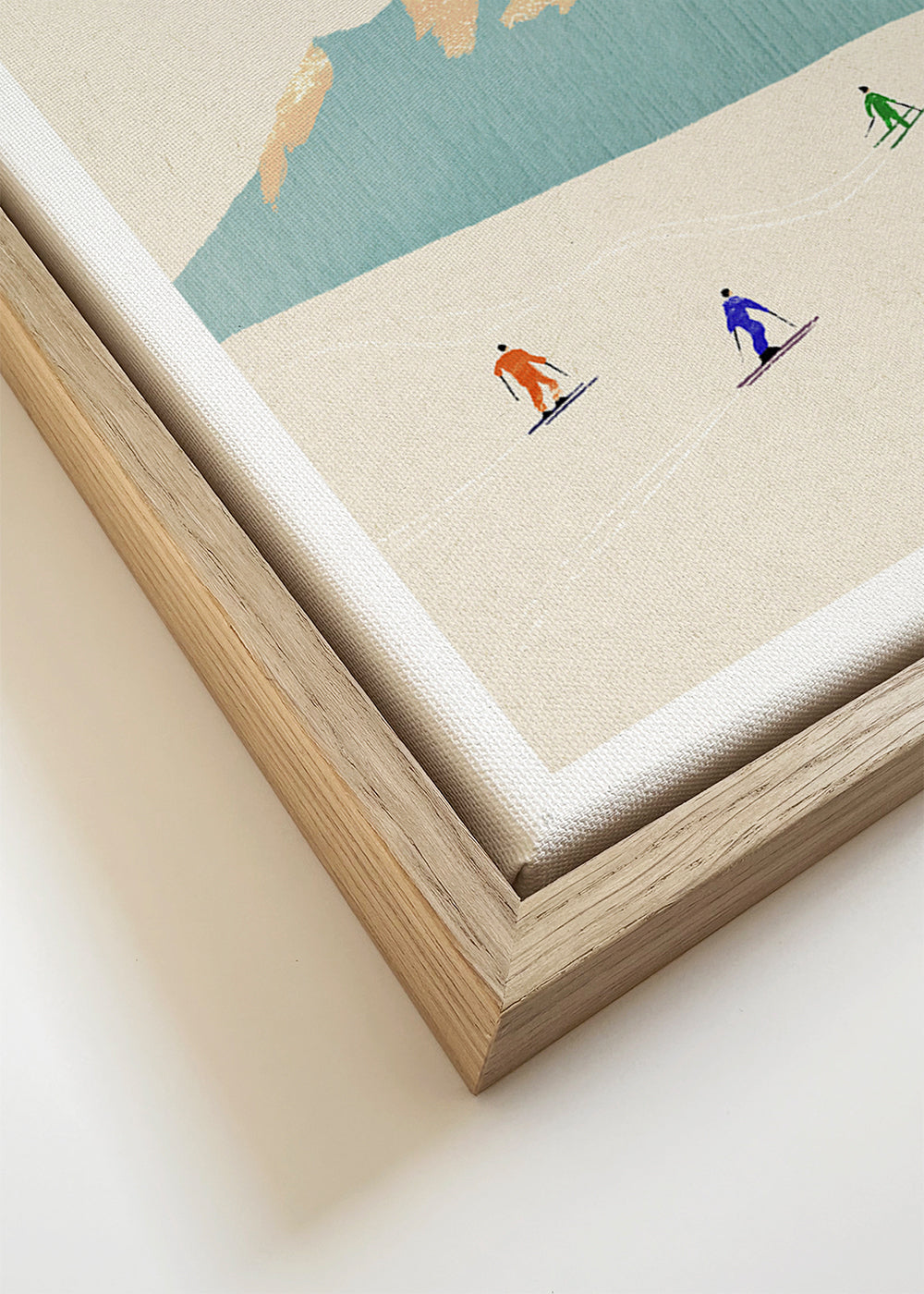 Landschaftskunst Happy skiers