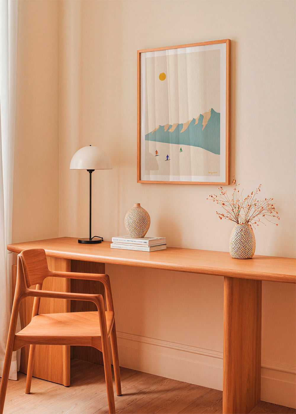 Landschaftskunst Happy skiers