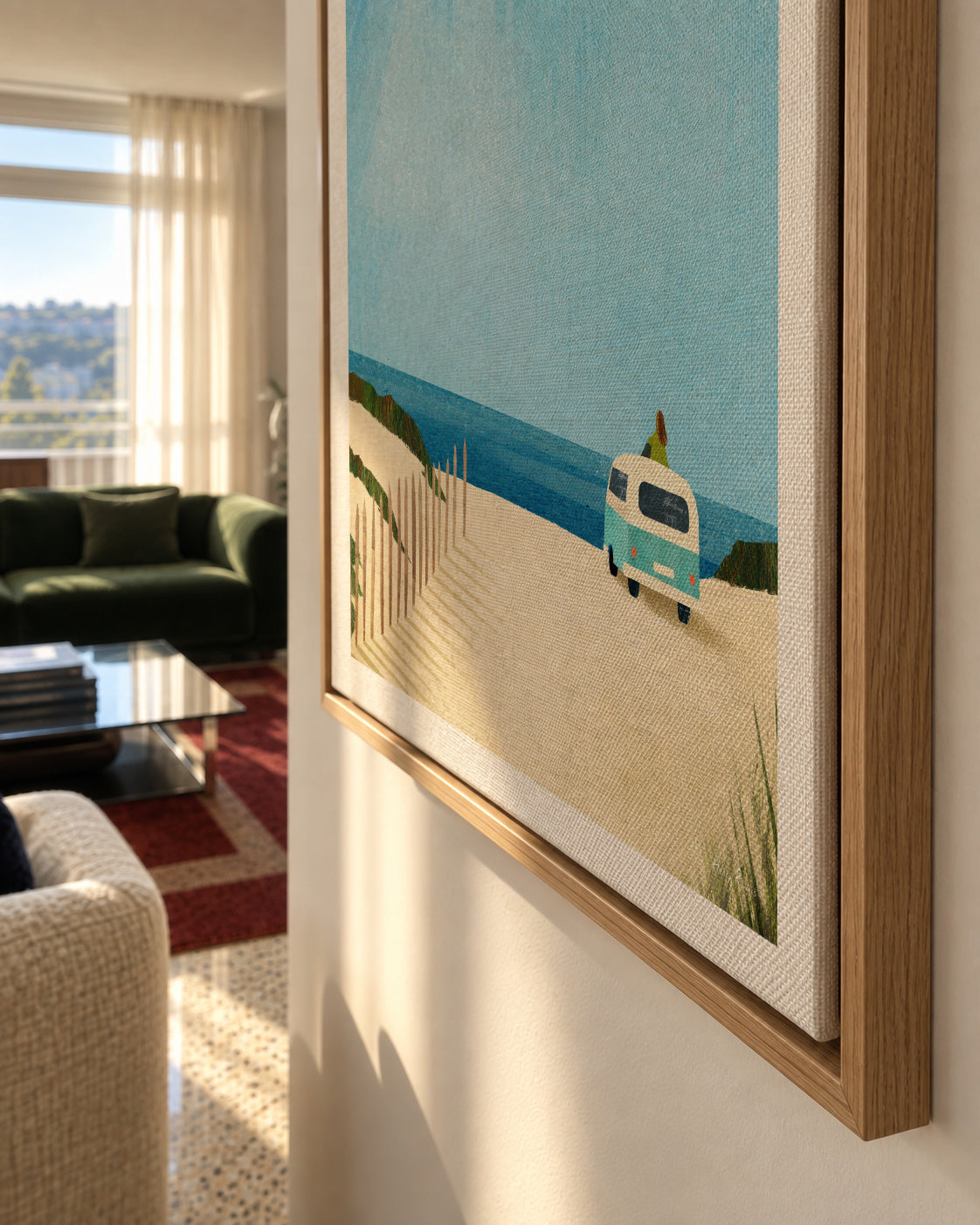 Van life - ocean view - Framed canvas detail